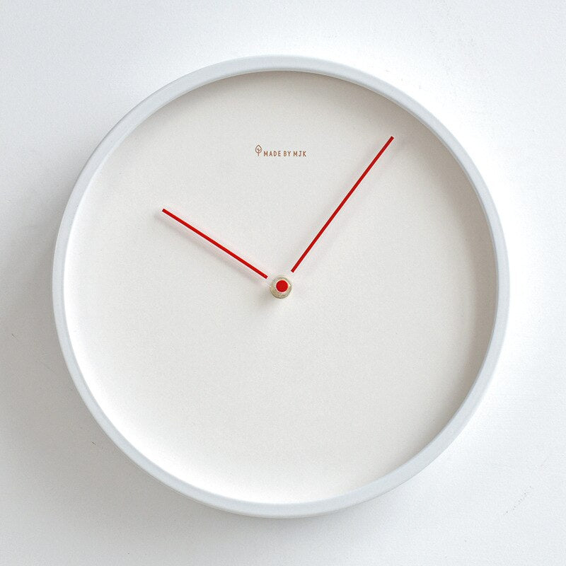 Minimalist Wall Clock  Nordic White Wood Design - Product detail 9