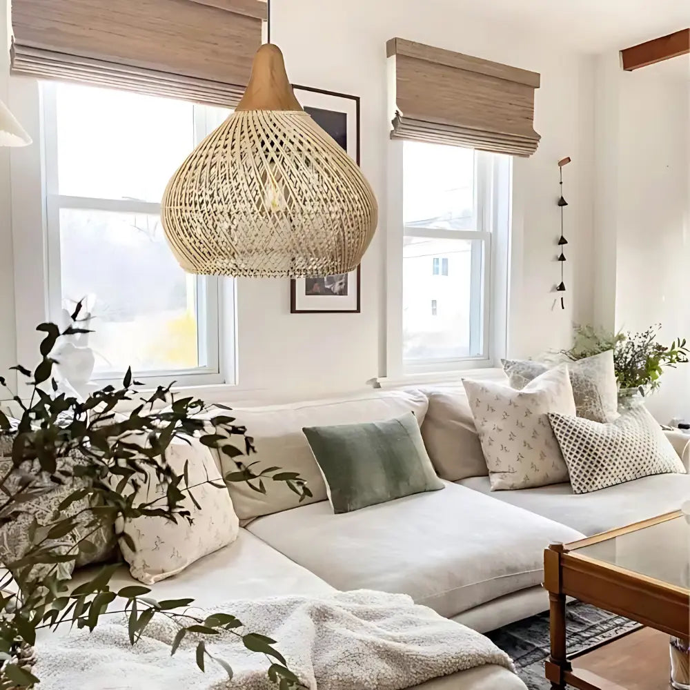 Rattan Pendant Light  Natural Woven Shade Design - Product detail 4