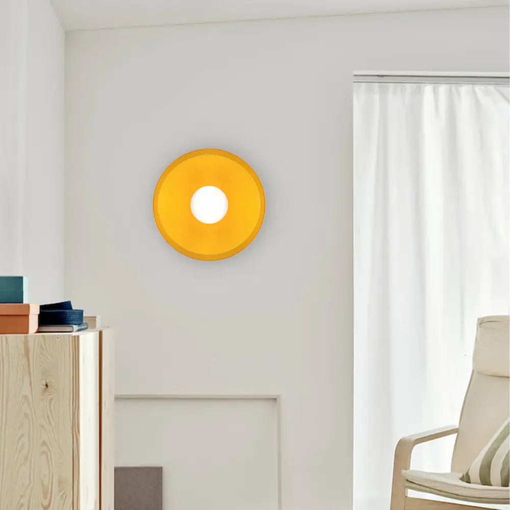 Modern Disc Wall Light  Yellow Interior Accent Lamp - Product detail 8