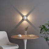 Modern LED Wall Light  Cross Beam Effect White Aluminum - Product example