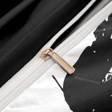 Motorcycle Duvet Cover Set  Black and White Motocross Design - Product detail 4