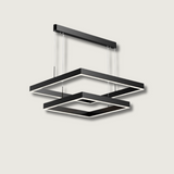Modern LED Chandelier  Dual Square Frame Design - Product showcase