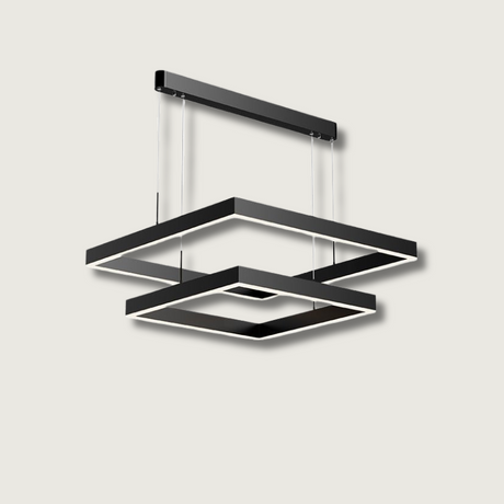 Modern LED Chandelier  Dual Square Frame Design - Product showcase