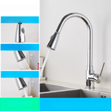 Modern Pull Down Kitchen Faucet  Brushed Nickel Flexible Spout - Product example