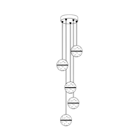Modern Crystal Pendant Light  Seeded Glass Sphere Cluster - Product detail 28