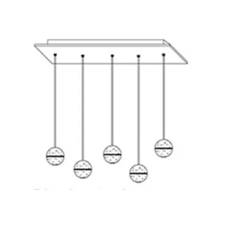 Modern Crystal Pendant Light  Seeded Glass Sphere Cluster - Product detail 29