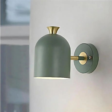 Modern Wall Sconce  Sage Green Metal With Brass Accent - Product detail 5