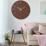 Modern Wall Clock  Blue Face Gold Numbers - Product detail 4