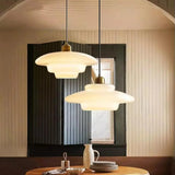 Art Deco Pendant Light  Layered Glass Shade Design - Product detail 5