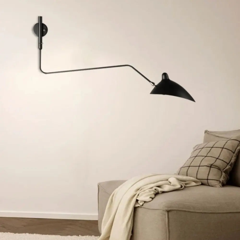Modern Wall Light  Adjustable Arm Black Metal Sconce - Product detail 4