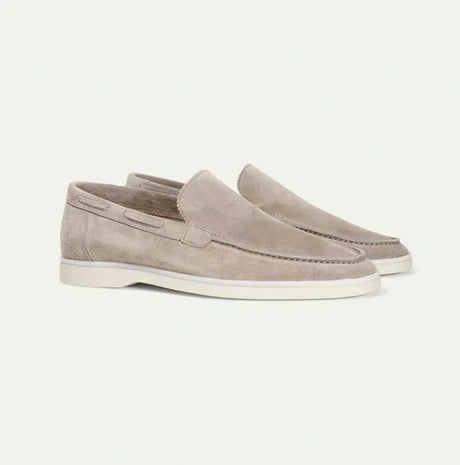 Classic Mens Suede Loafers  Dove Grey Slip-On Design - Product detail 6