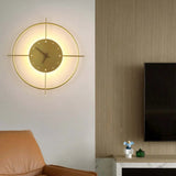 Modern Wall Clock  Minimalist Gold Circle Design - Product detail 5