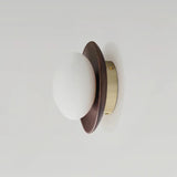 Modern Wall Light  Scandinavian Wood Ring Design - Detailed view