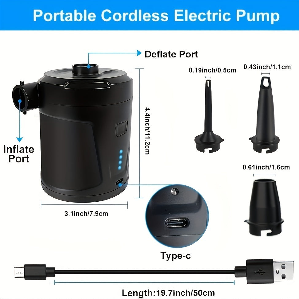 Portable Electric Air Pump  USB Rechargeable Mini Inflator - Product detail 4