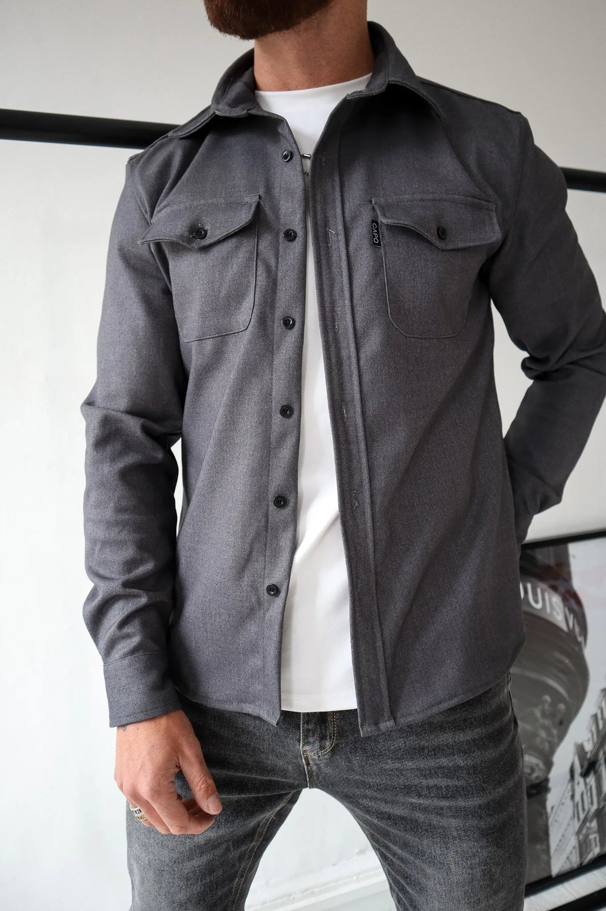 Casual Shirt Jacket  Relaxed Fit with Utility Pockets - Product detail 7