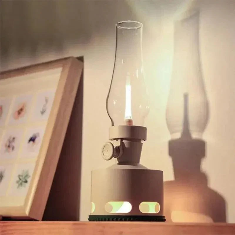 Vintage LED Lantern  Rechargeable Glass Ambient Light - Product detail 8