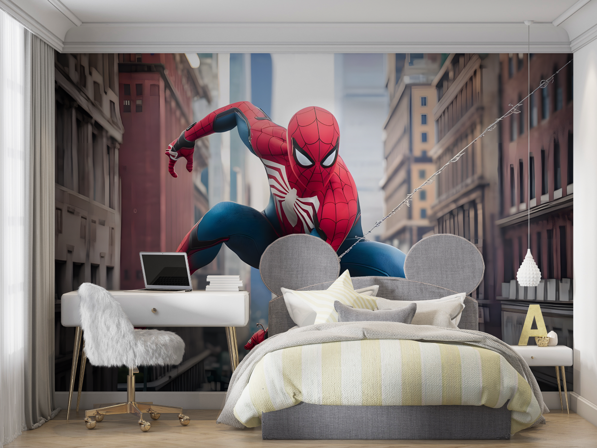 Superhero Mural Wallpaper | Spider-Man City Adventure