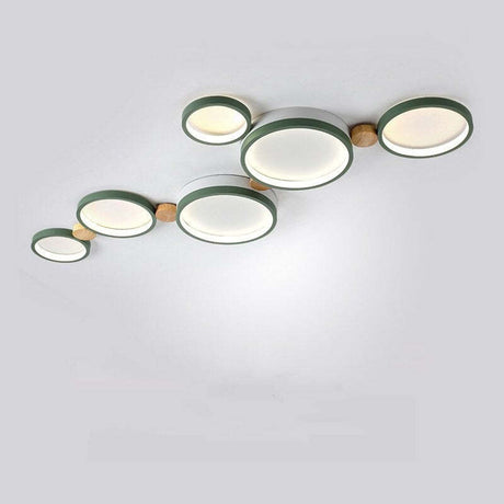 Modern LED Ceiling Light  Gray Metal Triple Ring Design - Product detail 4