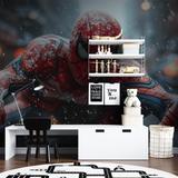 Superhero Mural Wallpaper | Snowy Spider-Man Adventure