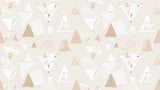 Geometric Mural Wallpaper | Modern Beige Triangle Pattern