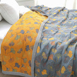 Botanical Duvet Cover  Reversible Cotton Ginkgo Leaf Pattern - Product detail 4