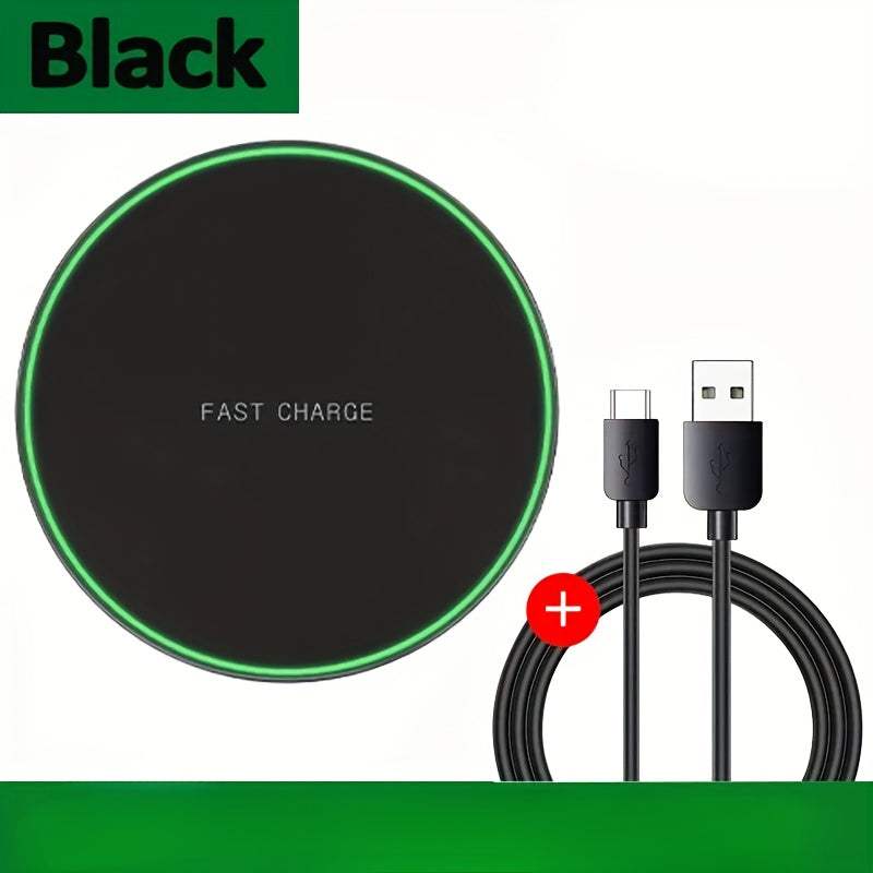 Fast Wireless Charger  15W LED Ring Charging Pad - Detailed view