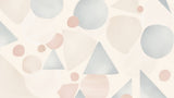 Geometric Mural Wallpaper | Pastel Scandinavian Design