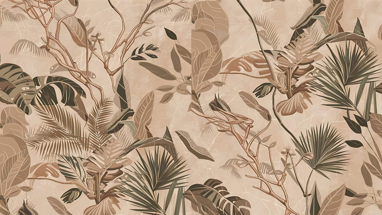 Abstract Mural Wallpaper | Art Deco Terracotta Splash Design