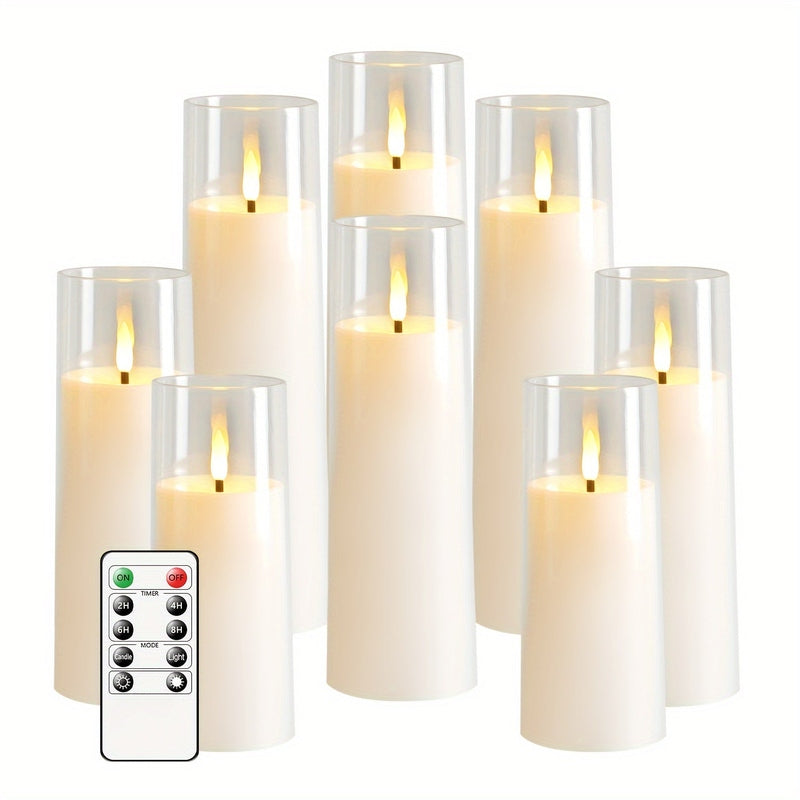 LED Flameless Candles  Remote Control Glass Set of 5 - Product detail 7