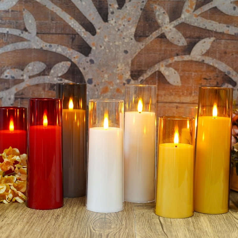 LED Flameless Candles  Remote Control Glass Set of 5 - Product detail 4