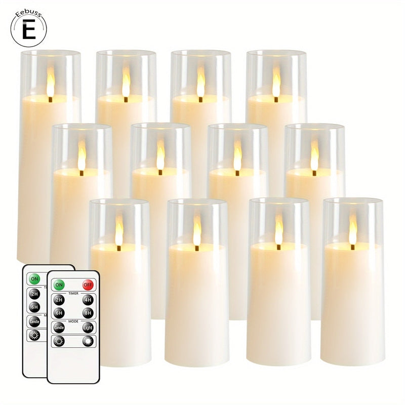 LED Flameless Candles  Remote Control Glass Set of 5 - Product detail 5