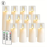 LED Flameless Candles  Remote Control Glass Set of 5 - Product detail 5