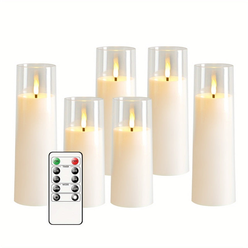 LED Flameless Candles  Remote Control Glass Set of 5 - Product detail 8