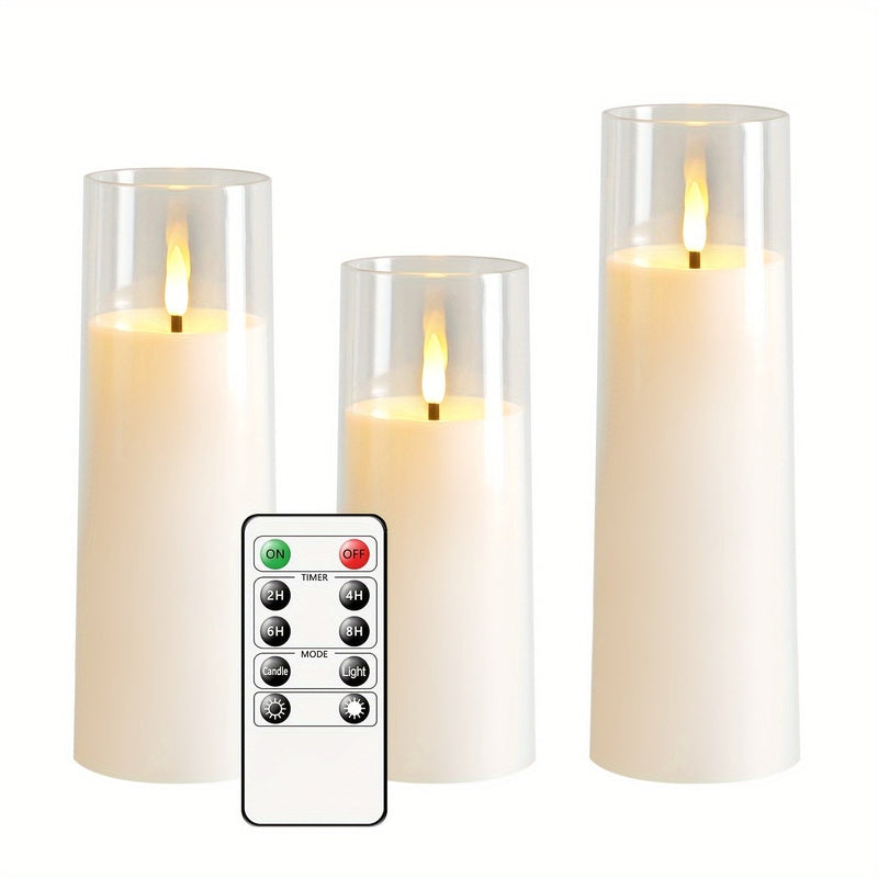 LED Flameless Candles  Remote Control Glass Set of 5 - Product detail 11