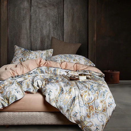 Egyptian Cotton Duvet Set  Paisley Floral Pattern - Product showcase