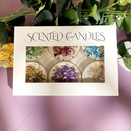 Crystal Floral Candles  Soy Wax With Dried Flowers - Product detail 5