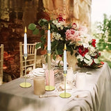 Modern Candle Holders Set  Brass-Finish Iron Stands - Detailed view