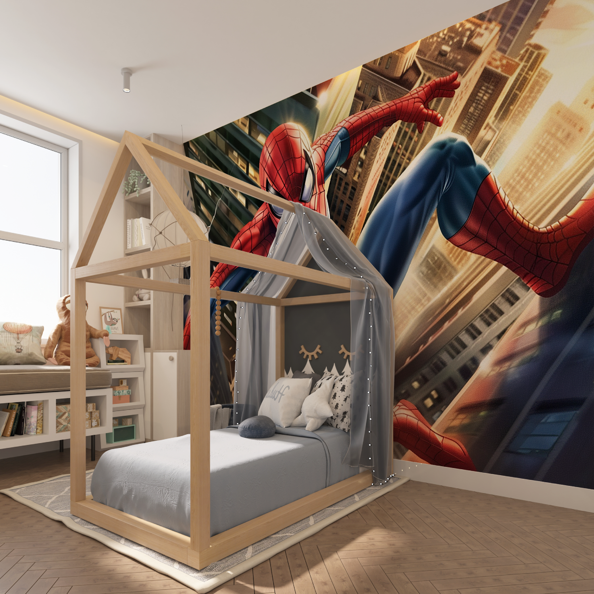 Superhero Mural Wallpaper | Spider-Man City Adventure