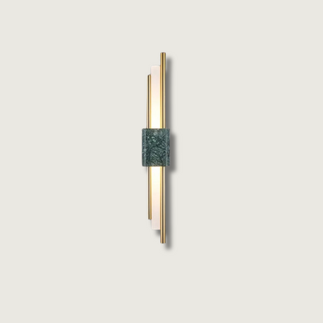 Modern Marble Wall Light  Green Stone LED Sconce - Product showcase