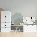 Mountain Mural Wallpaper | Serene Pastel Landscape