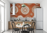 Mandala Mural Wallpaper | Terracotta Ethnic Design