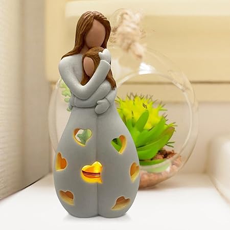 Love Heart Table Lamp  Ceramic Mother Child Design - Product detail 5