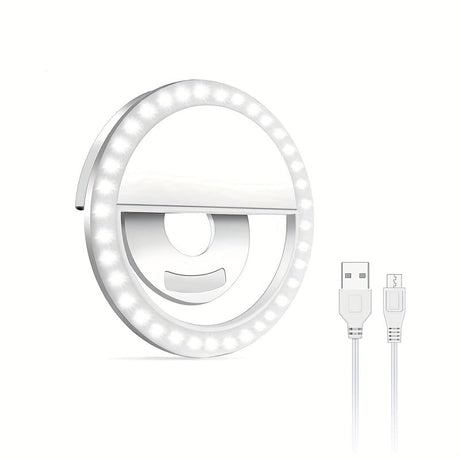 LED Ring Light  Portable USB Rechargeable Selfie Illumination - Product showcase
