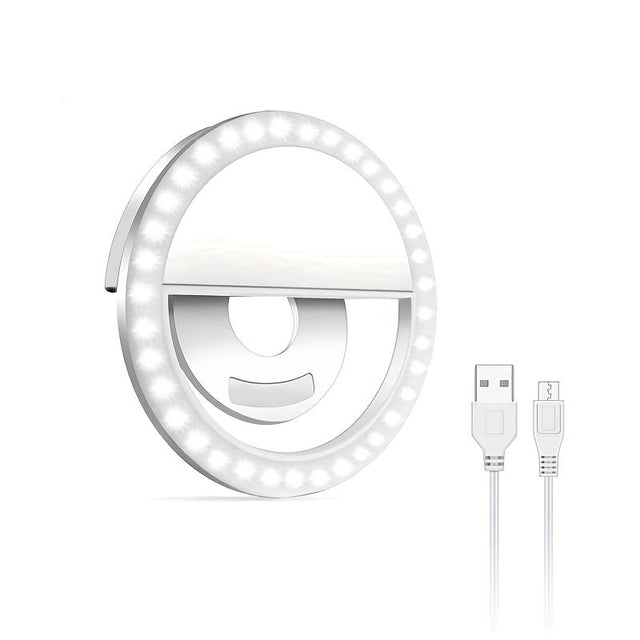 LED Ring Light  Portable USB Rechargeable Selfie Illumination - Product showcase