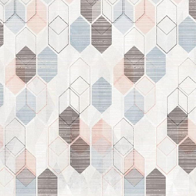 Geometric Mural Wallpaper | Pastel Hexagon Pattern