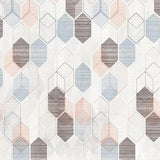 Geometric Mural Wallpaper | Pastel Hexagon Pattern