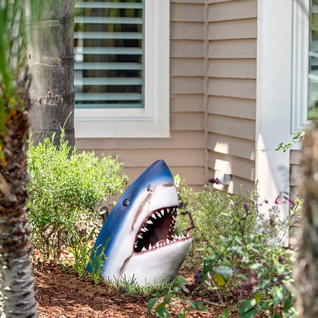 Garden Shark Sculpture  Realistic Maritime Outdoor Art - Product detail 4