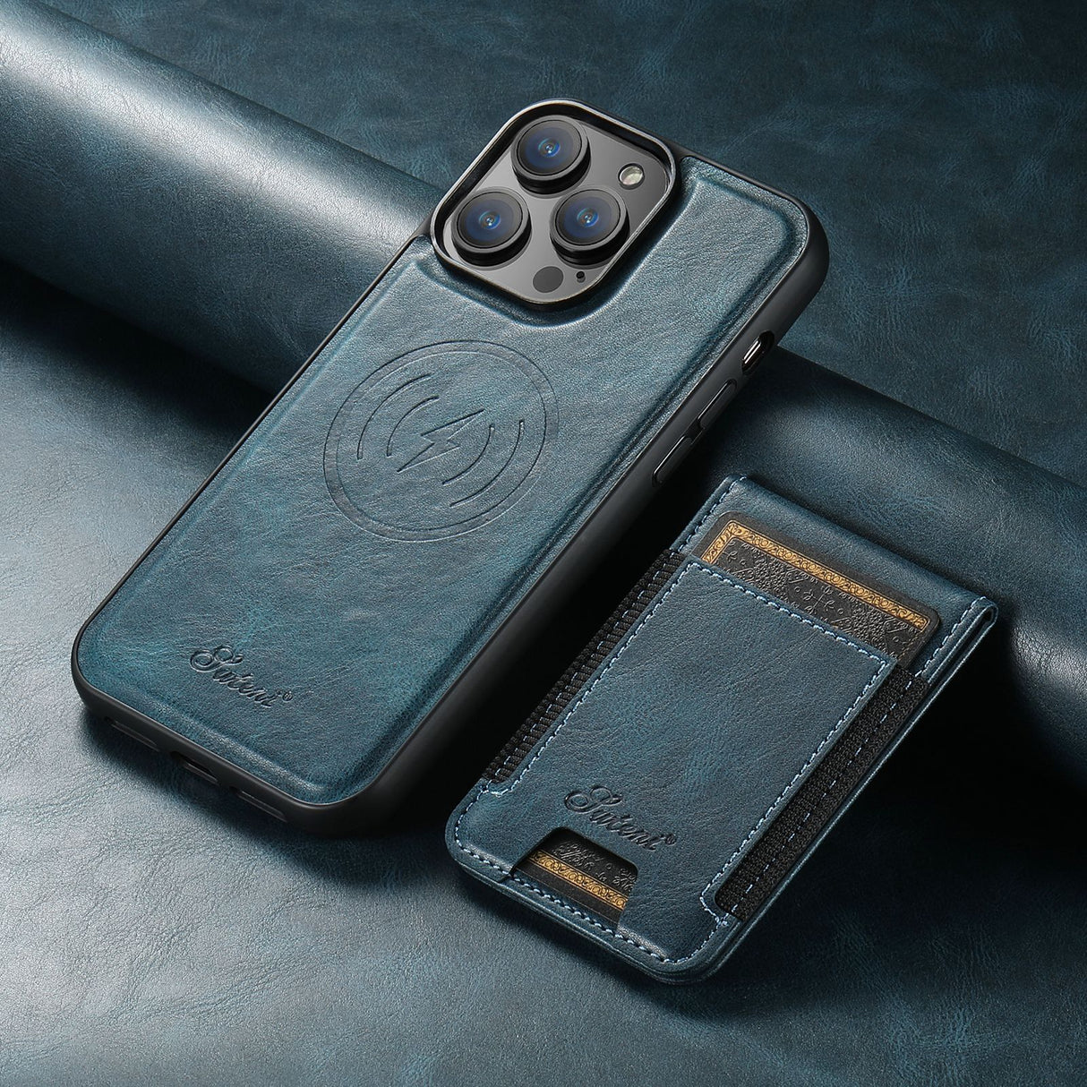Leather Phone Wallet Case  Premium Card Holder Design - Product detail 7