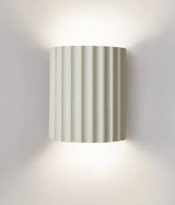Modern Wall Sconce  Fluted Resin Shade Design - Detailed view