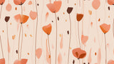 Floral Mural Wallpaper | Abstract Terracotta Blooms